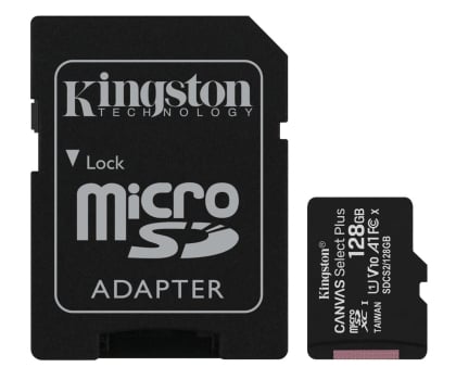 Karta pamięci microSD Kingston 128GB microSDXC Canvas Select Plus 100MB/s